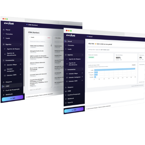 Print do painel de leads